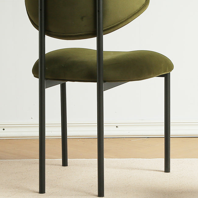 Zeitgenössische offene Back -Polster -Essneitenstuhl für Zuhause