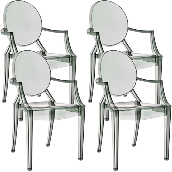 Zeitgenössischer Esszimmer Plastik König Louis Back Essstuhl