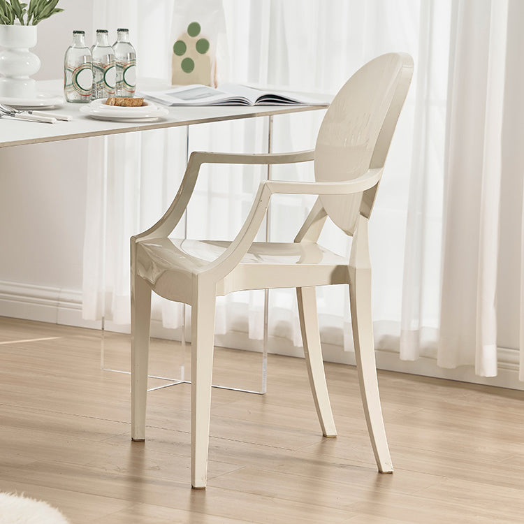 Zeitgenössischer Esszimmer Plastik König Louis Back Essstuhl