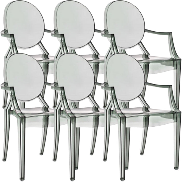 Zeitgenössischer Esszimmer Plastik König Louis Back Essstuhl