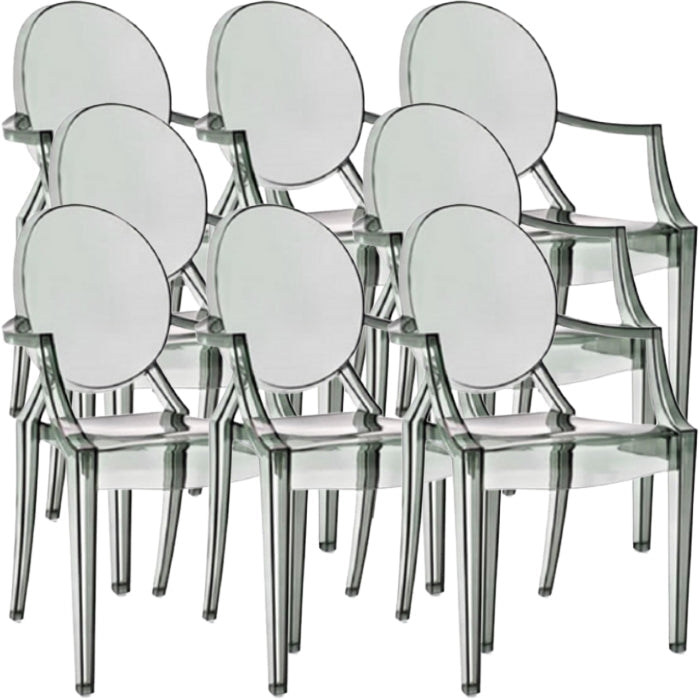 Zeitgenössischer Esszimmer Plastik König Louis Back Essstuhl