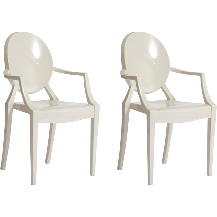 Zeitgenössischer Esszimmer Plastik König Louis Back Essstuhl