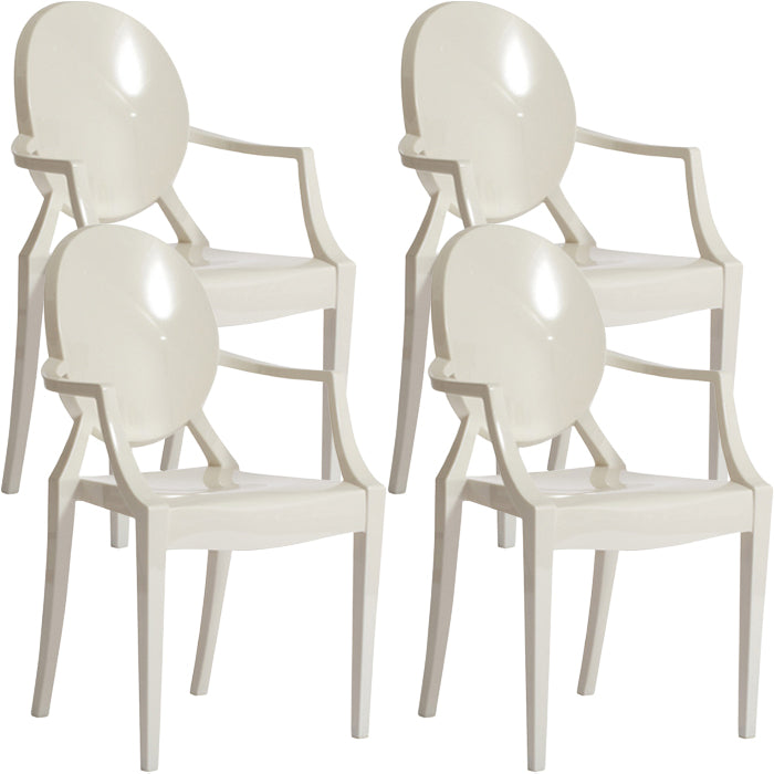 Zeitgenössischer Esszimmer Plastik König Louis Back Essstuhl