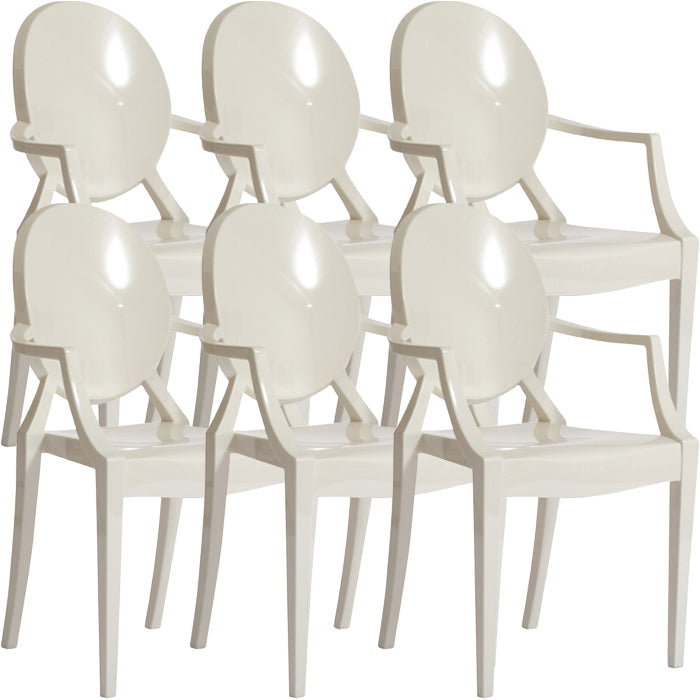 Zeitgenössischer Esszimmer Plastik König Louis Back Essstuhl