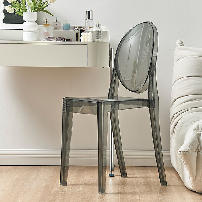 Zeitgenössischer Esszimmer Plastik König Louis Back Essstuhl