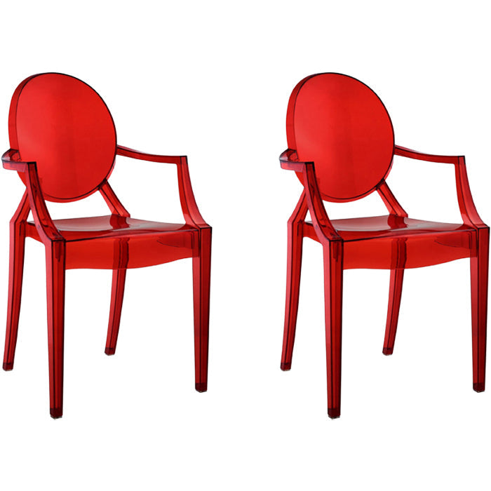 Zeitgenössischer Esszimmer Plastik König Louis Back Essstuhl