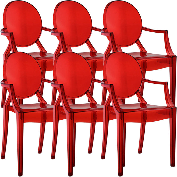 Zeitgenössischer Esszimmer Plastik König Louis Back Essstuhl