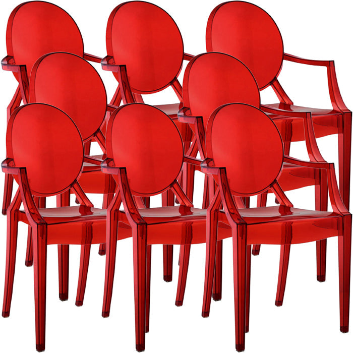 Zeitgenössischer Esszimmer Plastik König Louis Back Essstuhl