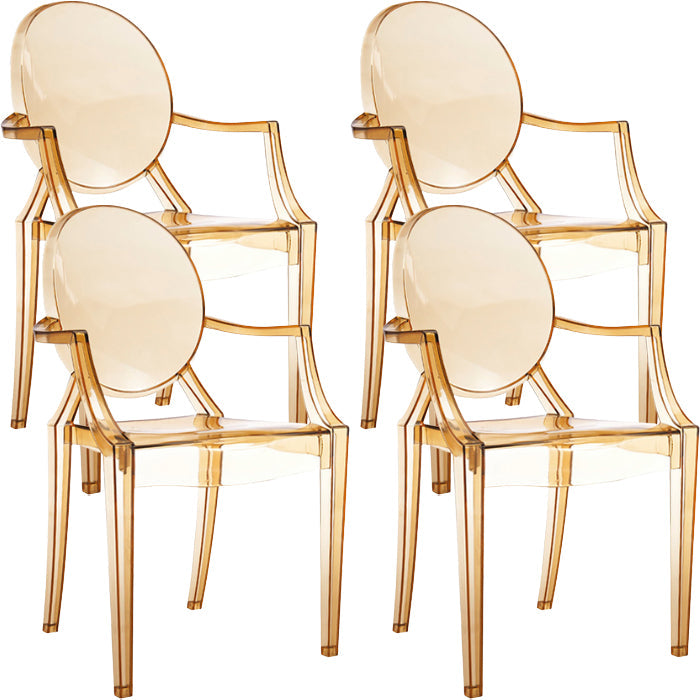 Zeitgenössischer Esszimmer Plastik König Louis Back Essstuhl