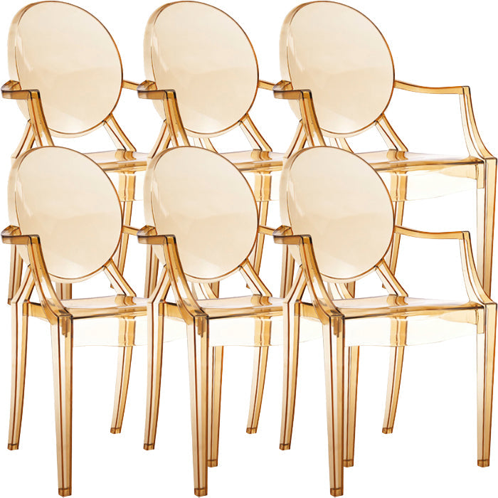 Zeitgenössischer Esszimmer Plastik König Louis Back Essstuhl