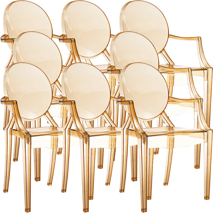 Zeitgenössischer Esszimmer Plastik König Louis Back Essstuhl