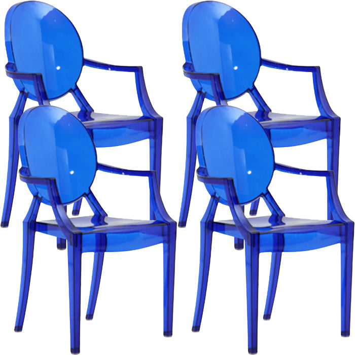 Zeitgenössischer Esszimmer Plastik König Louis Back Essstuhl