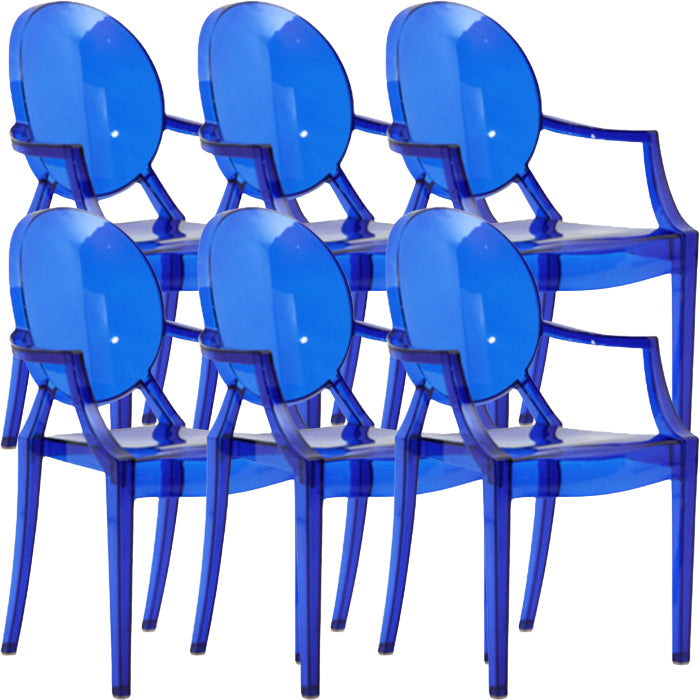 Zeitgenössischer Esszimmer Plastik König Louis Back Essstuhl