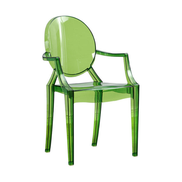 Zeitgenössischer Esszimmer Plastik König Louis Back Essstuhl