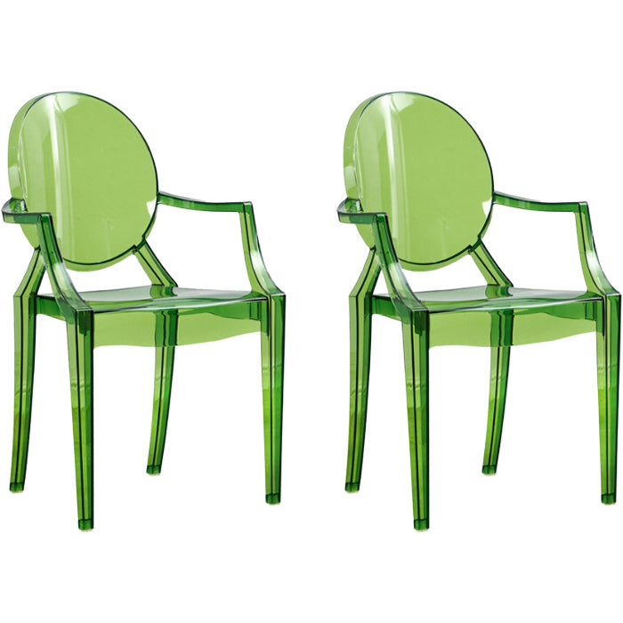 Zeitgenössischer Esszimmer Plastik König Louis Back Essstuhl