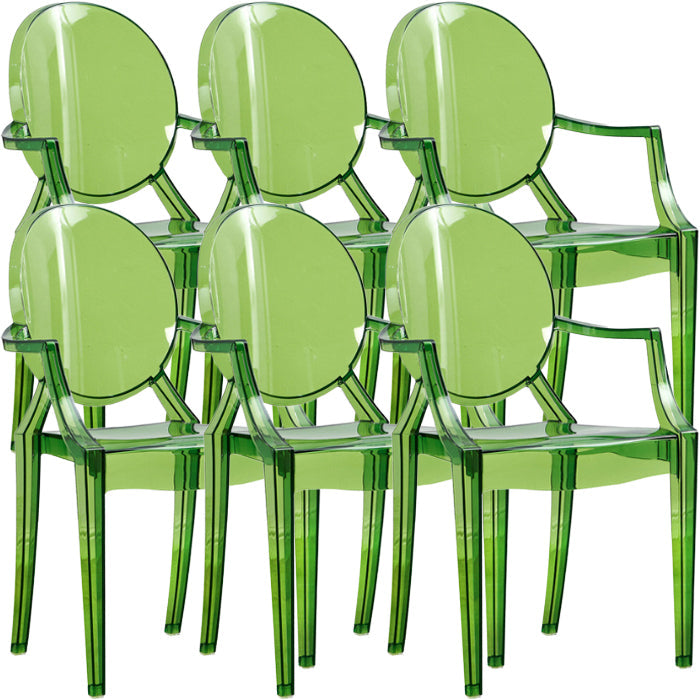 Zeitgenössischer Esszimmer Plastik König Louis Back Essstuhl