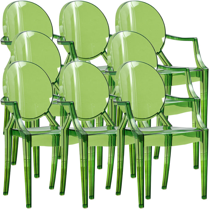 Zeitgenössischer Esszimmer Plastik König Louis Back Essstuhl