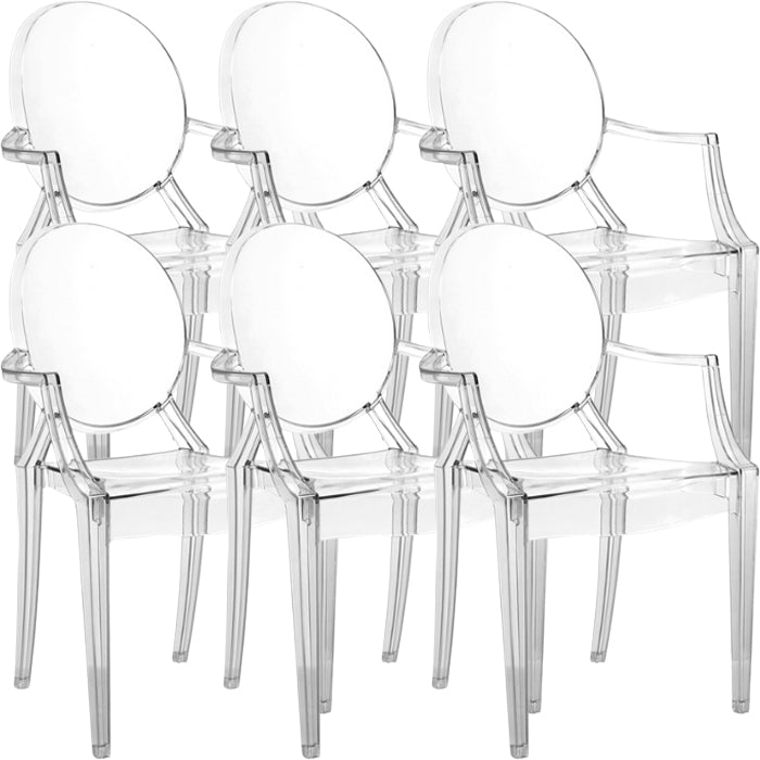 Zeitgenössischer Esszimmer Plastik König Louis Back Essstuhl