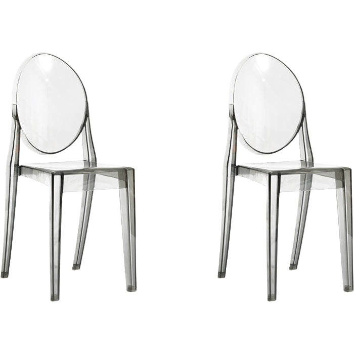 Zeitgenössischer Esszimmer Plastik König Louis Back Essstuhl