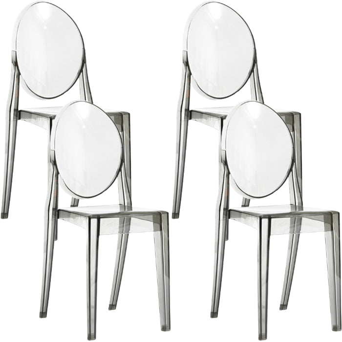 Zeitgenössischer Esszimmer Plastik König Louis Back Essstuhl