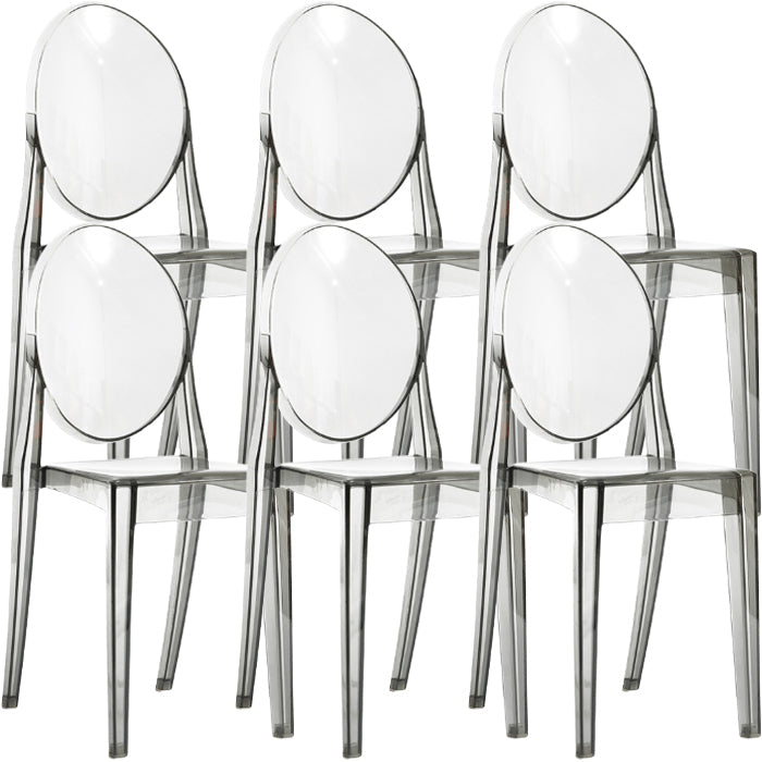 Zeitgenössischer Esszimmer Plastik König Louis Back Essstuhl