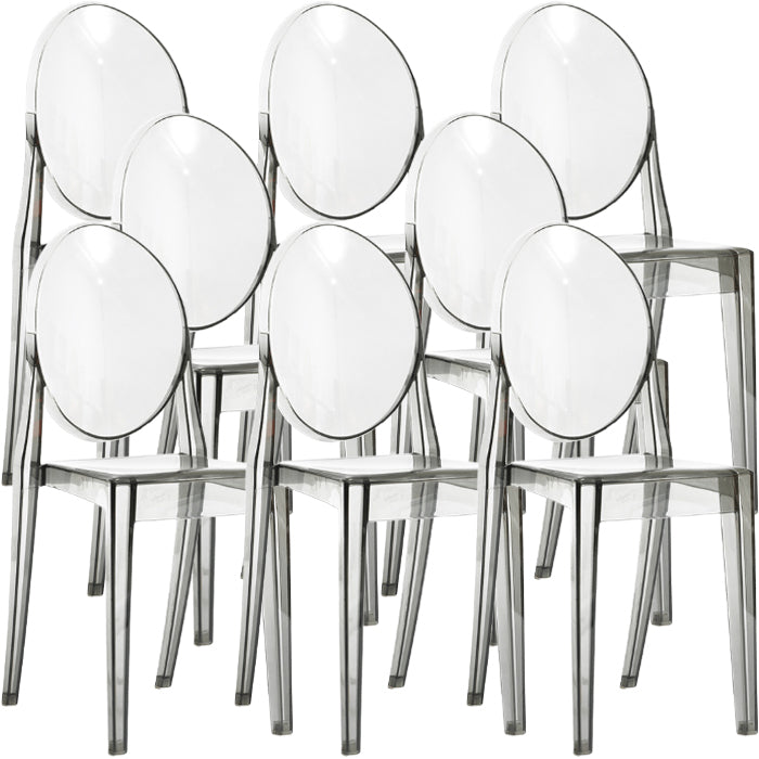 Zeitgenössischer Esszimmer Plastik König Louis Back Essstuhl