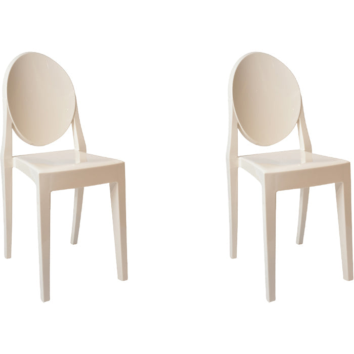 Zeitgenössischer Esszimmer Plastik König Louis Back Essstuhl