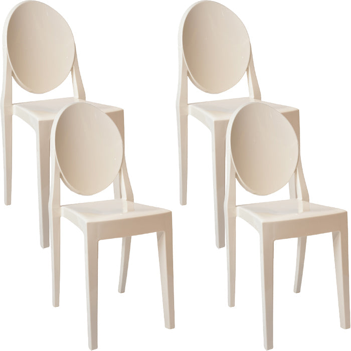 Zeitgenössischer Esszimmer Plastik König Louis Back Essstuhl