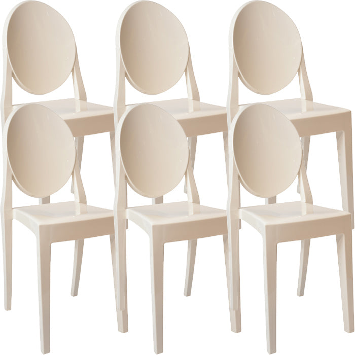 Zeitgenössischer Esszimmer Plastik König Louis Back Essstuhl