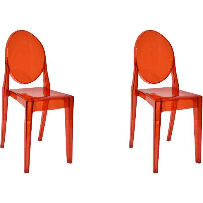 Zeitgenössischer Esszimmer Plastik König Louis Back Essstuhl