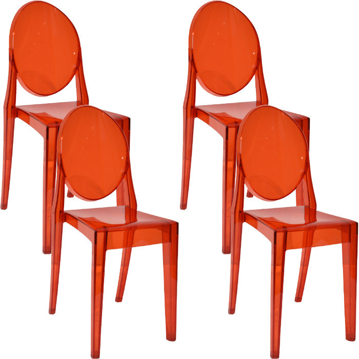 Zeitgenössischer Esszimmer Plastik König Louis Back Essstuhl