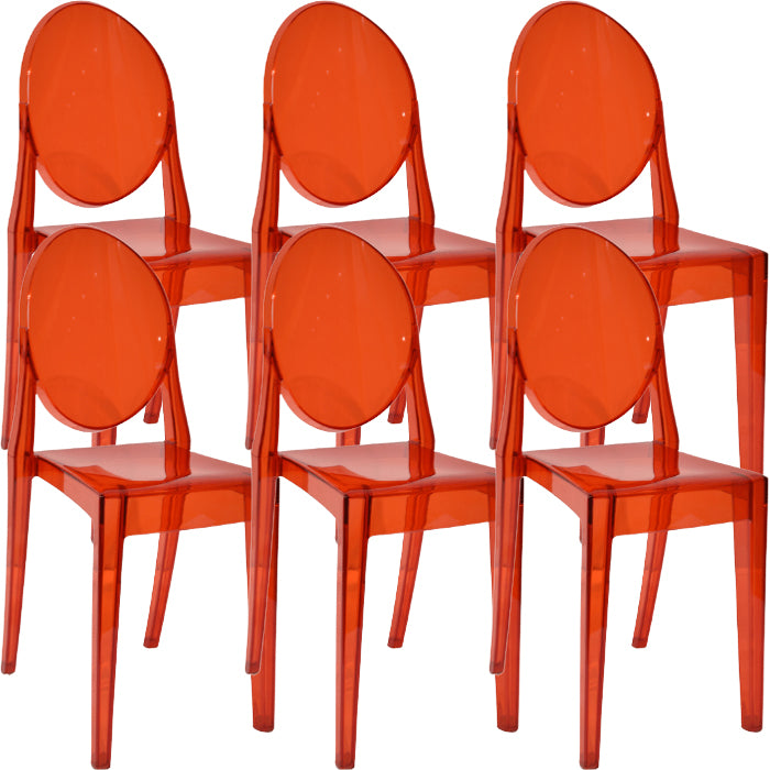 Zeitgenössischer Esszimmer Plastik König Louis Back Essstuhl