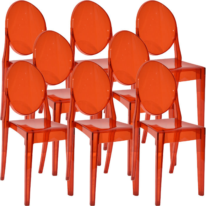 Zeitgenössischer Esszimmer Plastik König Louis Back Essstuhl