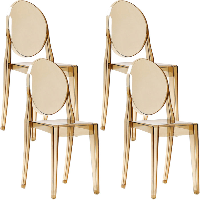 Zeitgenössischer Esszimmer Plastik König Louis Back Essstuhl