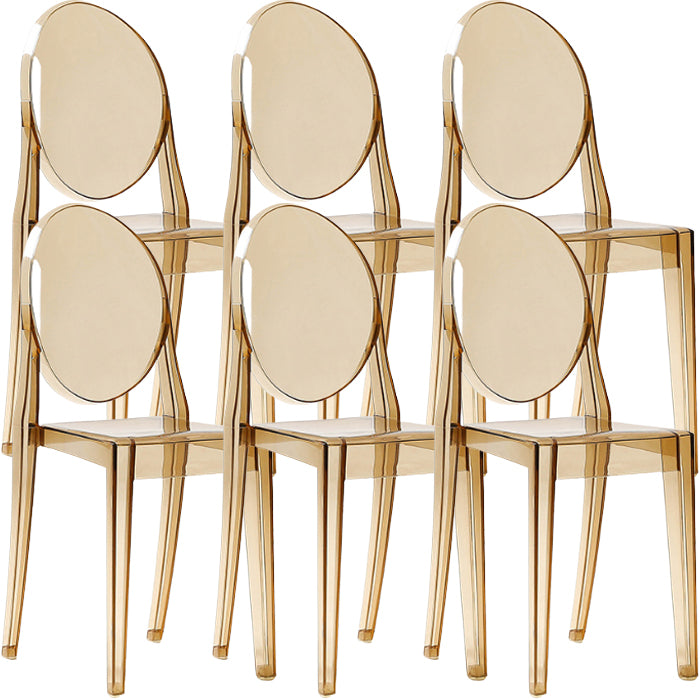 Zeitgenössischer Esszimmer Plastik König Louis Back Essstuhl