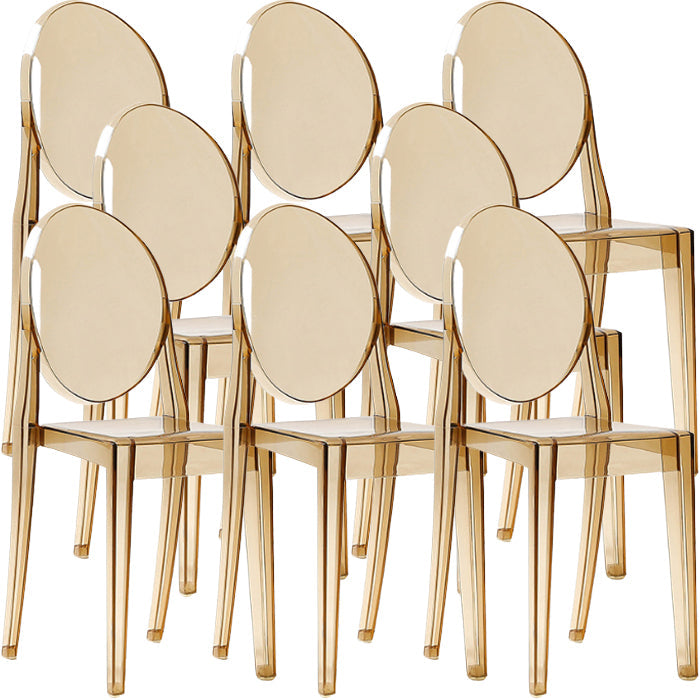 Zeitgenössischer Esszimmer Plastik König Louis Back Essstuhl