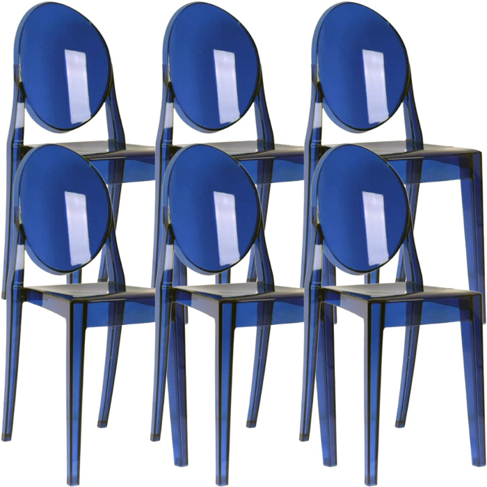 Zeitgenössischer Esszimmer Plastik König Louis Back Essstuhl