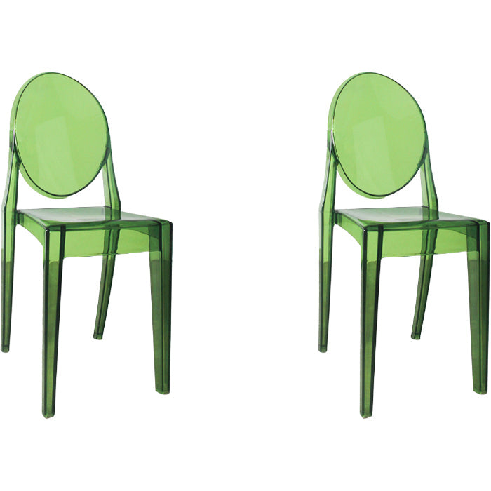 Zeitgenössischer Esszimmer Plastik König Louis Back Essstuhl