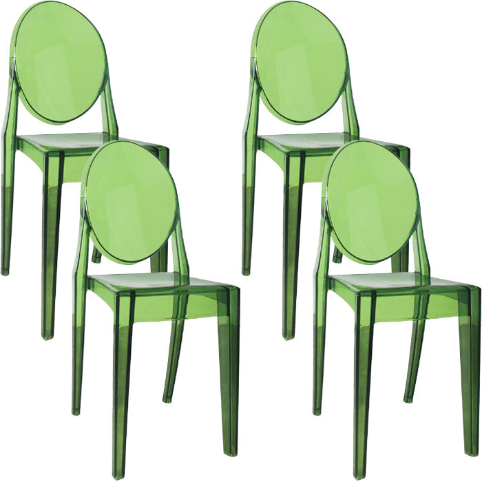 Zeitgenössischer Esszimmer Plastik König Louis Back Essstuhl