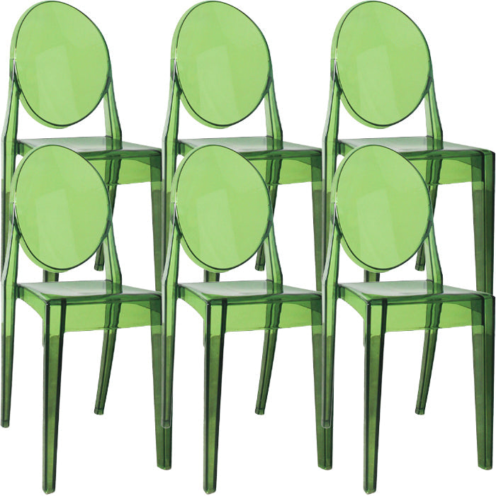 Zeitgenössischer Esszimmer Plastik König Louis Back Essstuhl