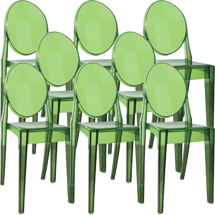 Zeitgenössischer Esszimmer Plastik König Louis Back Essstuhl