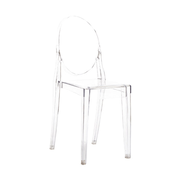 Zeitgenössischer Esszimmer Plastik König Louis Back Essstuhl