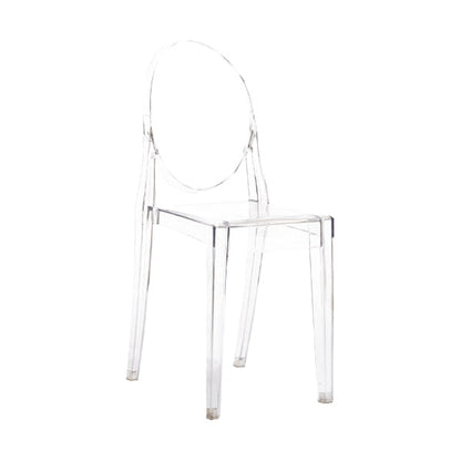 Zeitgenössischer Esszimmer Plastik König Louis Back Essstuhl