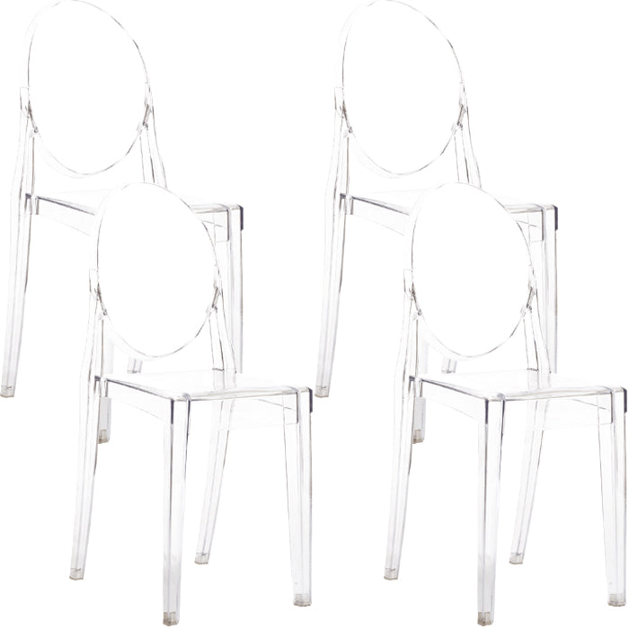 Zeitgenössischer Esszimmer Plastik König Louis Back Essstuhl