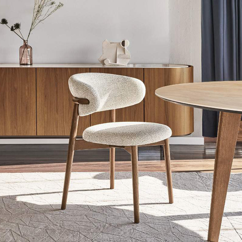 Esszimmer zeitgenössischer gepolsterter offener Essneitenstuhl