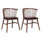 Modern Style Slat Back Solid Wood Dining Arm Chair for Home Use Nut-Brown 2 Piece Set Clearhalo 'Dining Chairs' 'Dining Tables & Seating' 'dining_chair' 'furn' 'furn_dining_chair' 'Furniture' 'Kitchen & Dining Furniture' 7733860