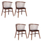 Modern Style Slat Back Solid Wood Dining Arm Chair for Home Use Nut-Brown 4 Piece Set Clearhalo 'Dining Chairs' 'Dining Tables & Seating' 'dining_chair' 'furn' 'furn_dining_chair' 'Furniture' 'Kitchen & Dining Furniture' 7733861