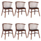 Modern Style Slat Back Solid Wood Dining Arm Chair for Home Use Nut-Brown 6 Piece Set Clearhalo 'Dining Chairs' 'Dining Tables & Seating' 'dining_chair' 'furn' 'furn_dining_chair' 'Furniture' 'Kitchen & Dining Furniture' 7733863