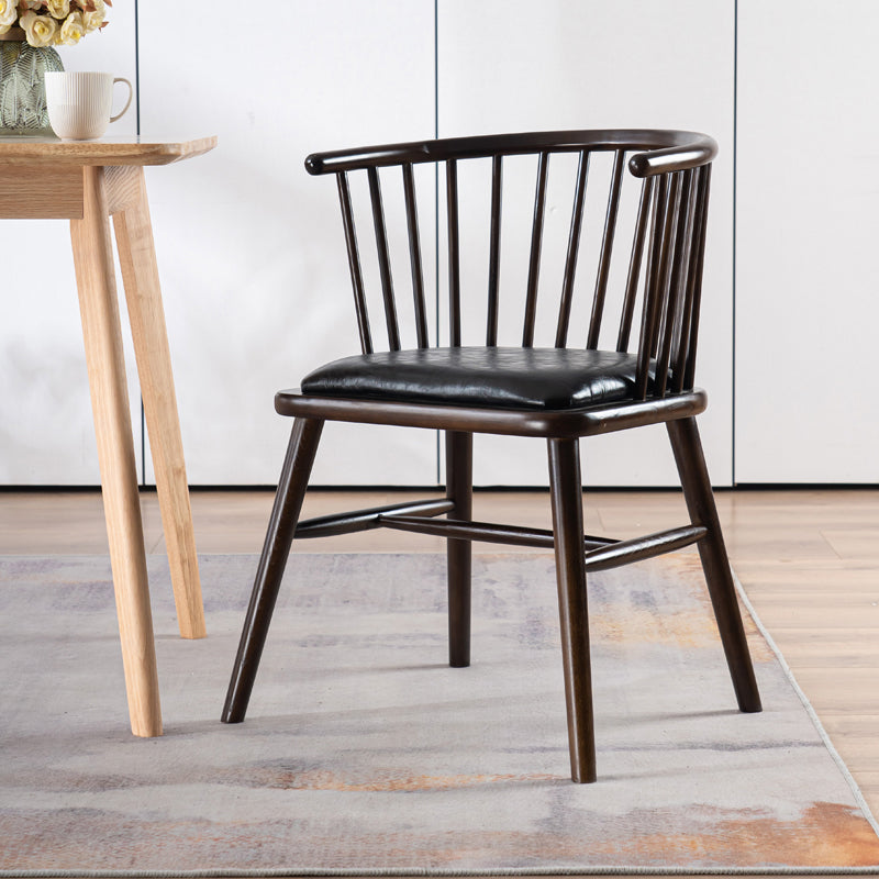 Modern Style Slat Back Solid Wood Dining Arm Chair for Home Use Clearhalo 'Dining Chairs' 'Dining Tables & Seating' 'dining_chair' 'furn' 'furn_dining_chair' 'Furniture' 'Kitchen & Dining Furniture' 7733864