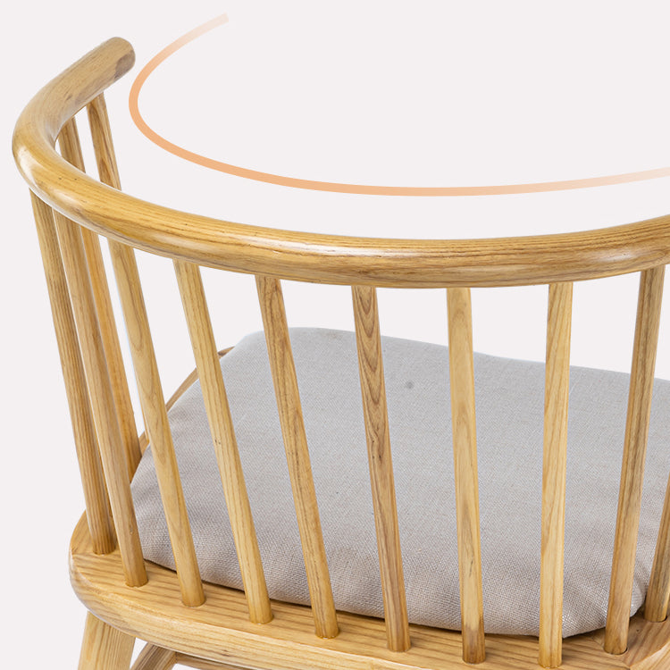 Modern Style Slat Back Solid Wood Dining Arm Chair for Home Use Clearhalo 'Dining Chairs' 'Dining Tables & Seating' 'dining_chair' 'furn' 'furn_dining_chair' 'Furniture' 'Kitchen & Dining Furniture' 7733868